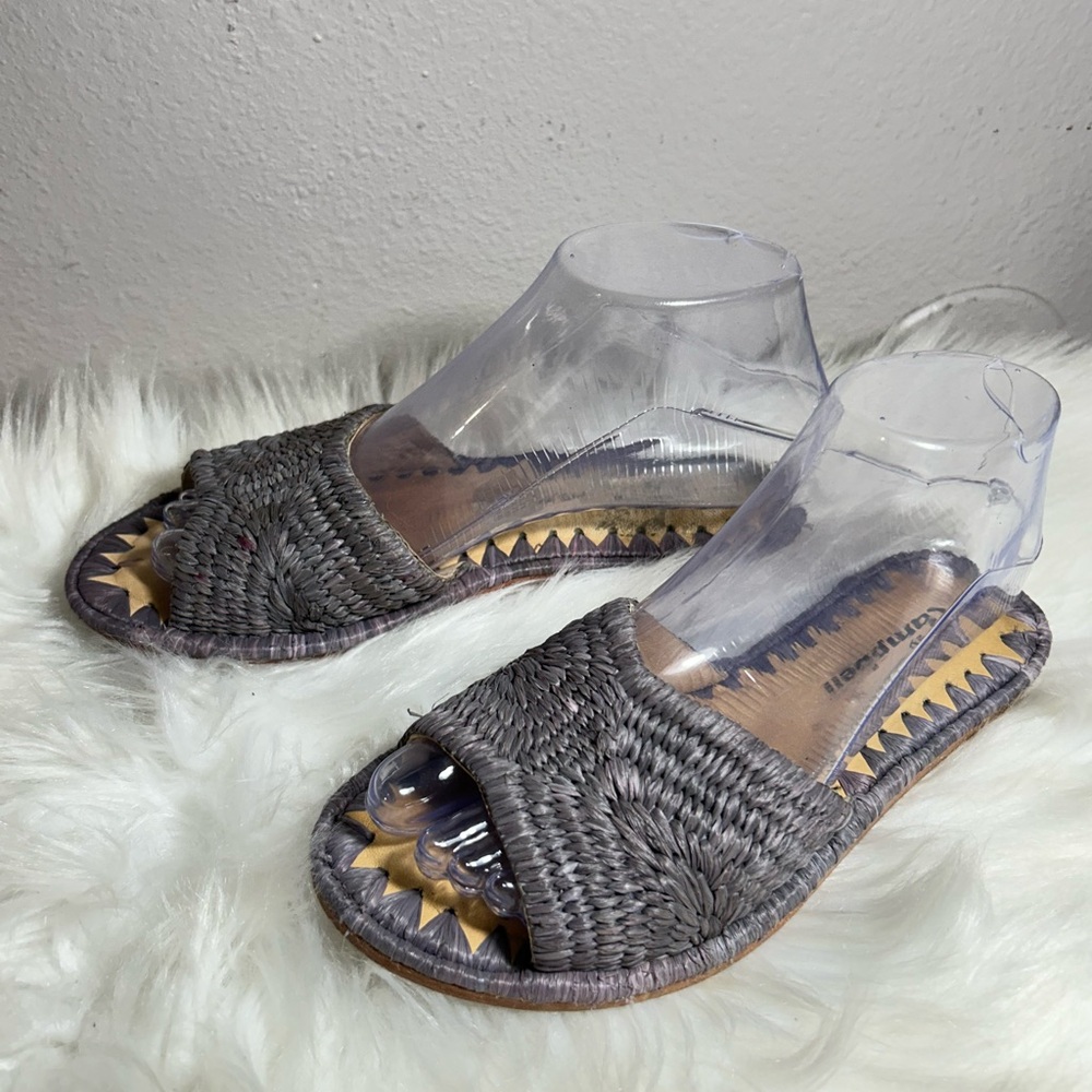 JEFFREY CAMPBELL Dana Raffia Slide Sandals Purple Size 6.5 - Picture 3 of 8